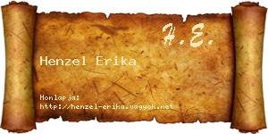 Henzel Erika névjegykártya