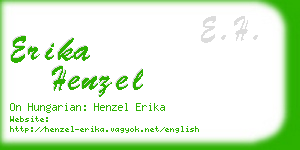 erika henzel business card